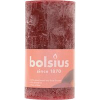 Een afbeelding van Bolsius Rustieke kaars bordeaux 13cm