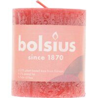 Een afbeelding van Bolsius Rustieke kaars 8cm rood