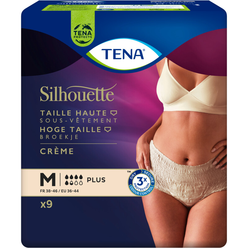 Een afbeelding van Tena Silhouette plus high waist crème M
