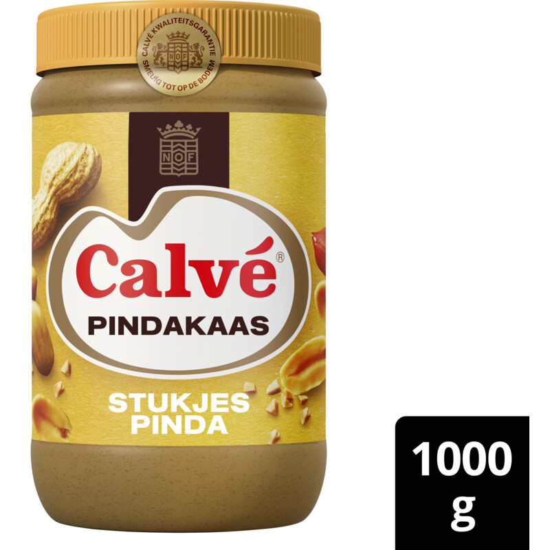 Een afbeelding van Calvé Pindakaas met stukjes pinda