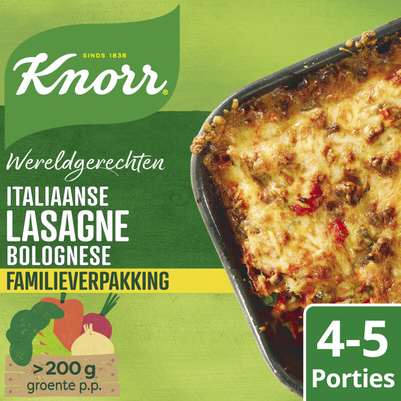 Een afbeelding van Knorr Wereldgerechten lasagne bolognese XL
