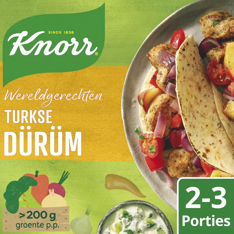 Knorr Wereldgerechten Maaltijdpakket Turkse Dürüm 198 g