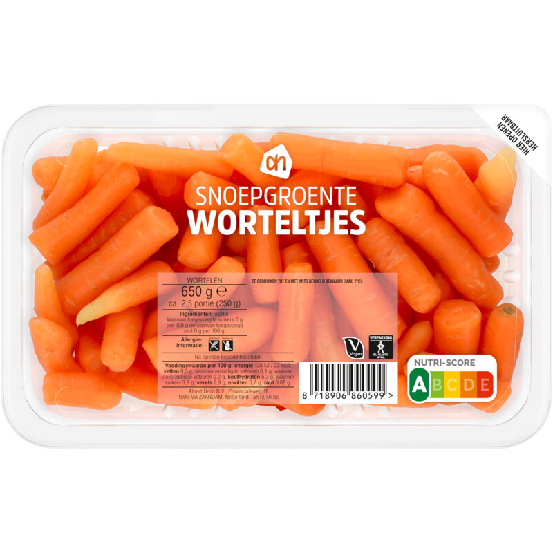 Een afbeelding van AH Snoepgroente worteltjes