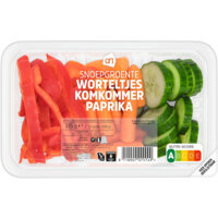 Een afbeelding van AH Snoepgroente wortel komkommer paprika