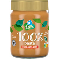 Een afbeelding van AH Terra Plantaardig 100% pasta pinda-hazelnoot