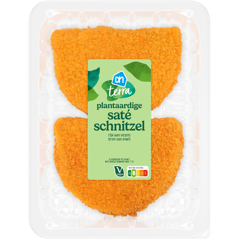 Een afbeelding van AH Terra Plantaardig sateschnitzel