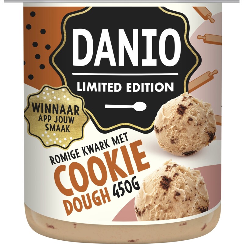 Een afbeelding van Danio Romige kwark cookie dough