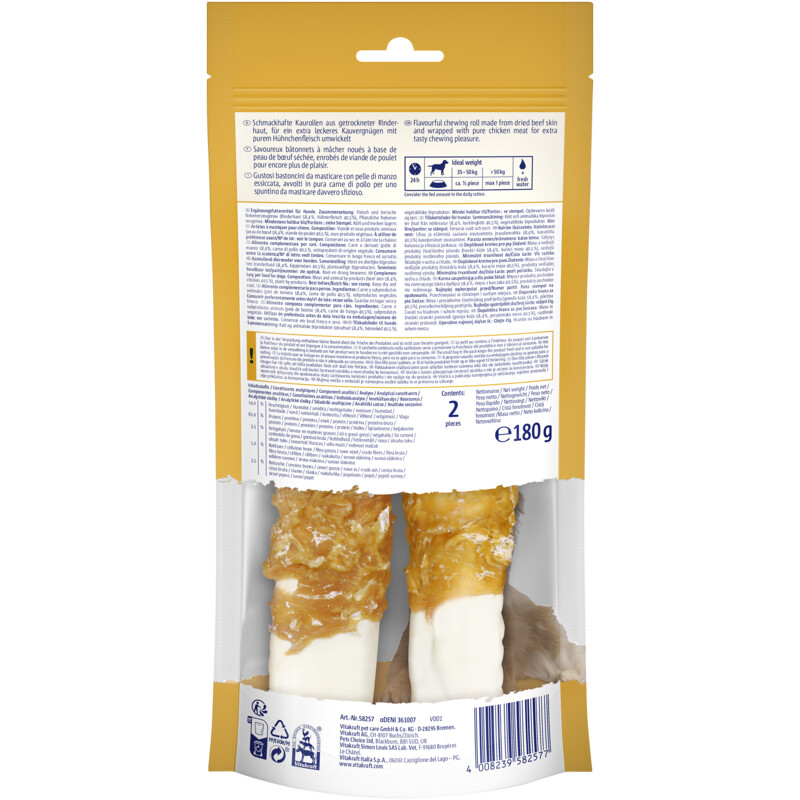 Een afbeelding van Vitakraft Delicious chews kauwrollen kip