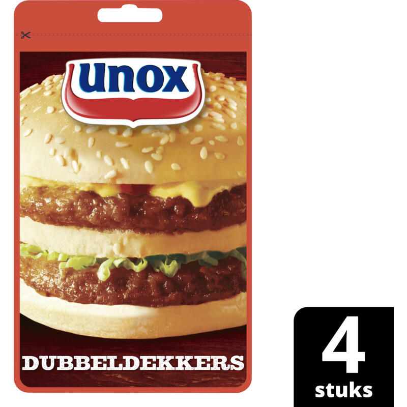 Een afbeelding van Unox Dubbeldekkers hamburgers