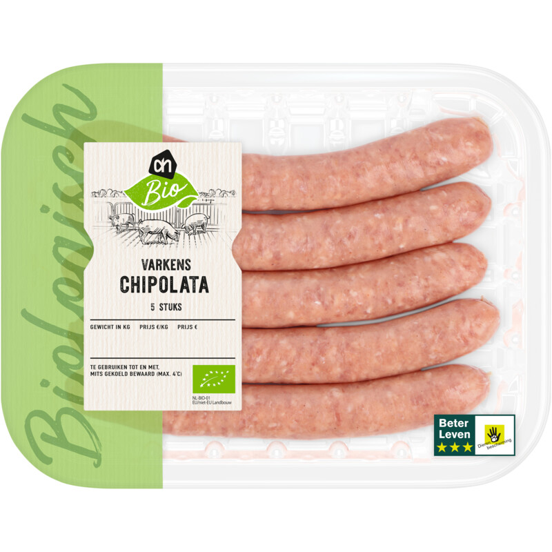 Een afbeelding van AH Biologisch Varkenschipolata