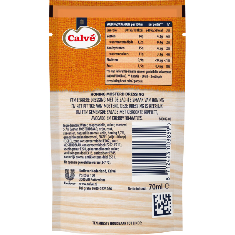 Een afbeelding van Calvé Honing mosterd salade dressing
