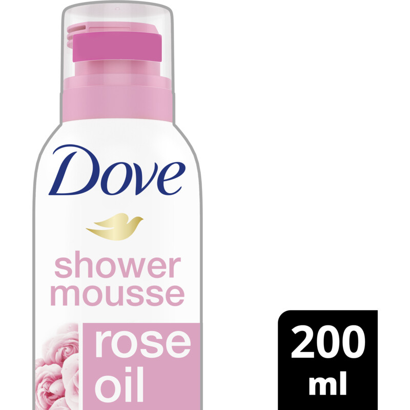 Een afbeelding van Dove Rose oil shower mousse