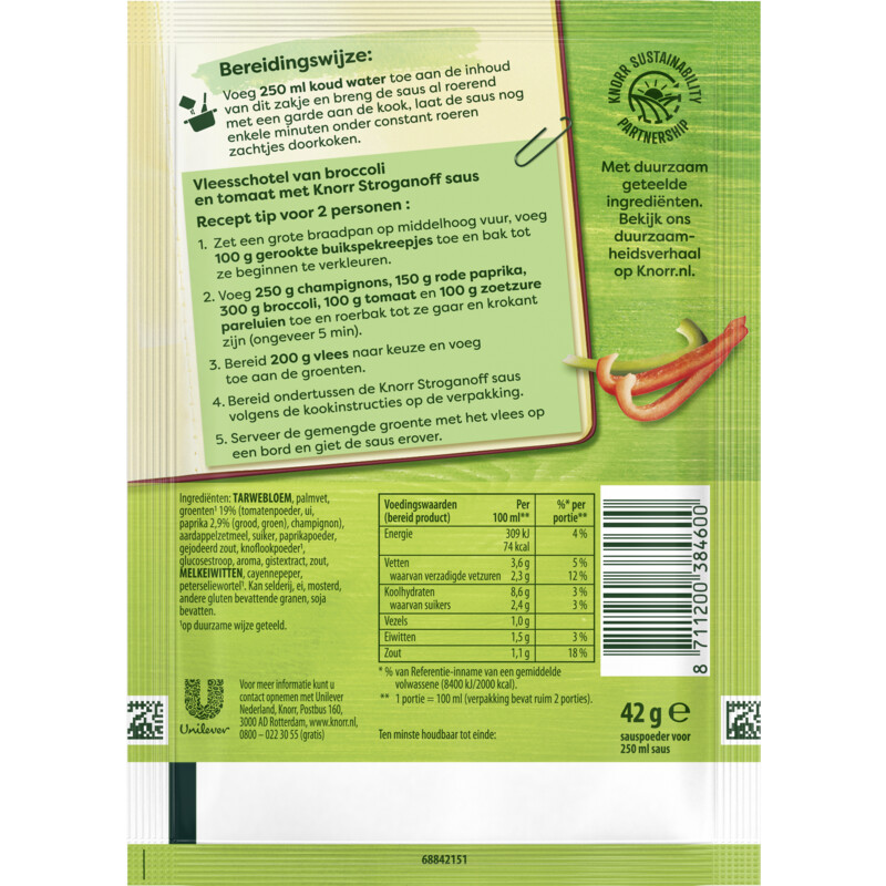 Een afbeelding van Knorr Mix stroganoff saus