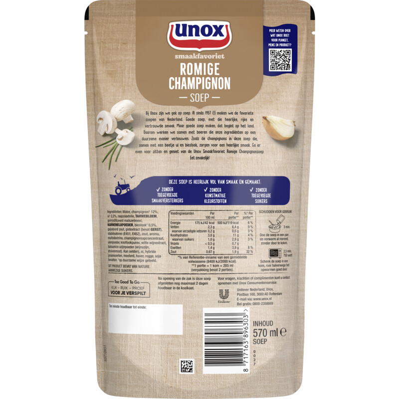 Een afbeelding van Unox Romige champignonsoep