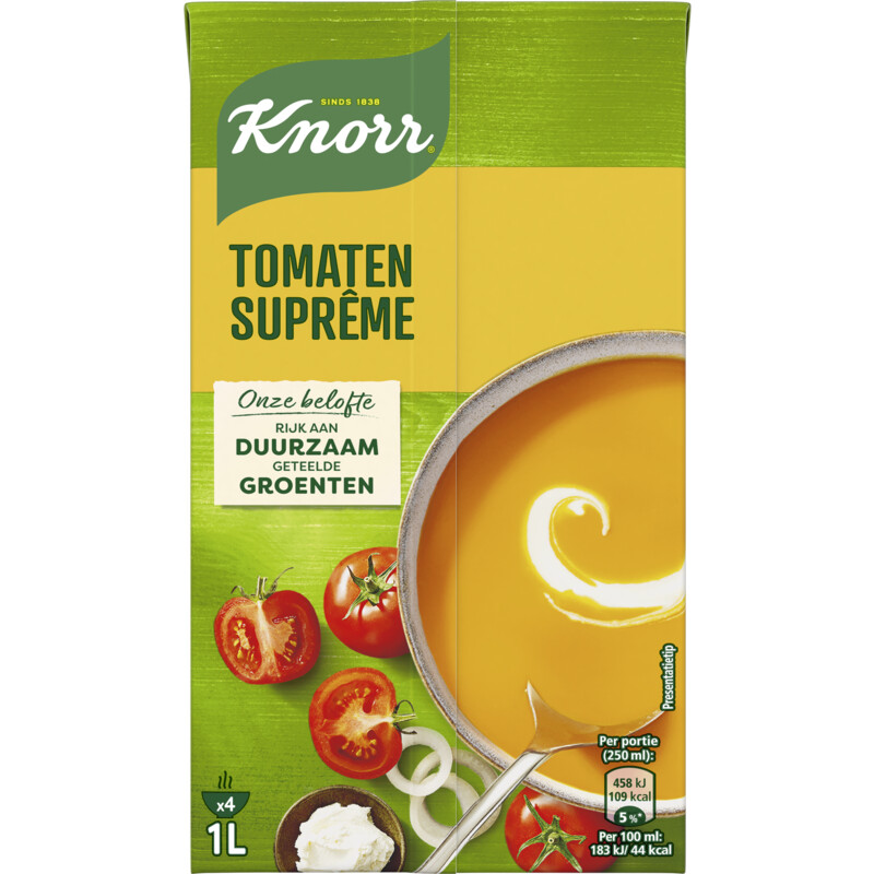 Een afbeelding van Knorr Tetra tomatensoep supreme bel