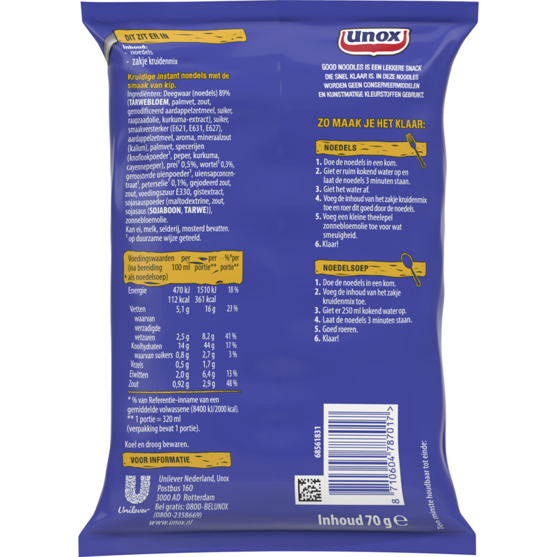 Een afbeelding van Unox Good noodles kip