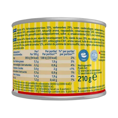 pdp-image-Zwan 12 Worstjes in tomatensaus bel