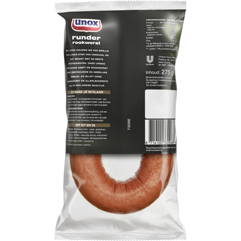 Unox Rookworst rund reserveren | Albert Heijn