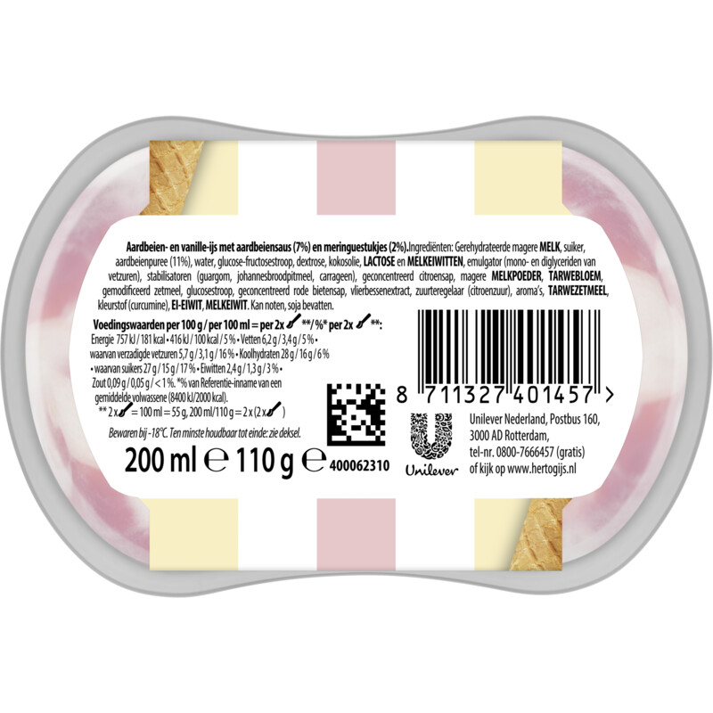 Een afbeelding van Hertog Ijssalon mini aardbeien meringue