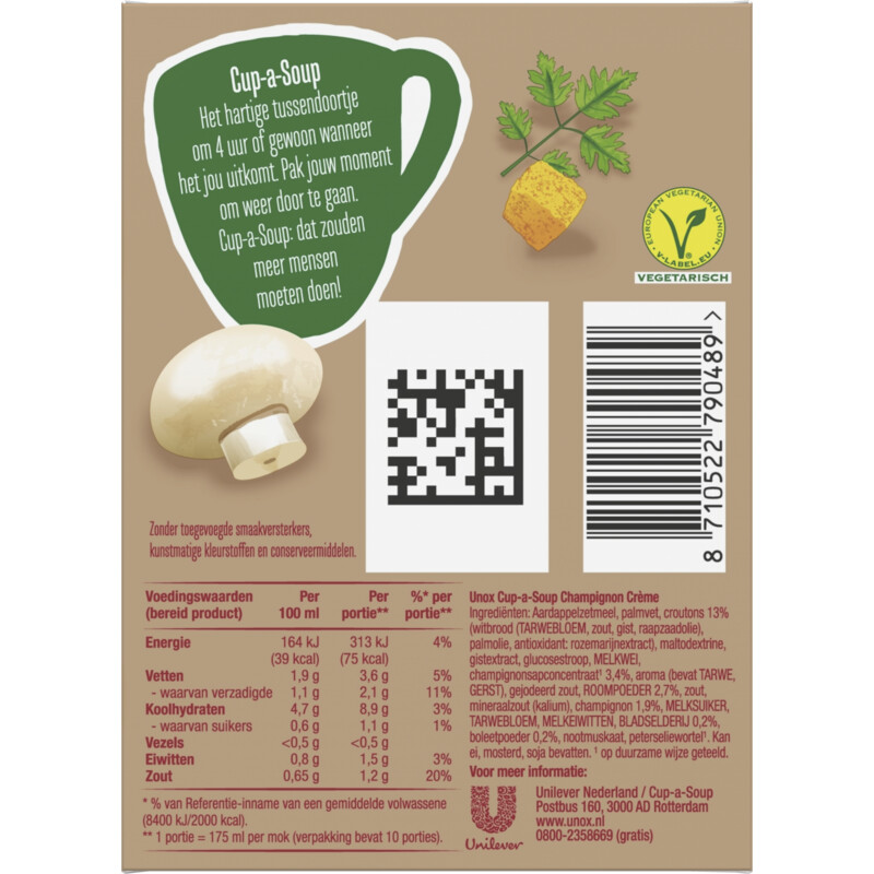 Een afbeelding van Unox Cup-a-soup champignon creme