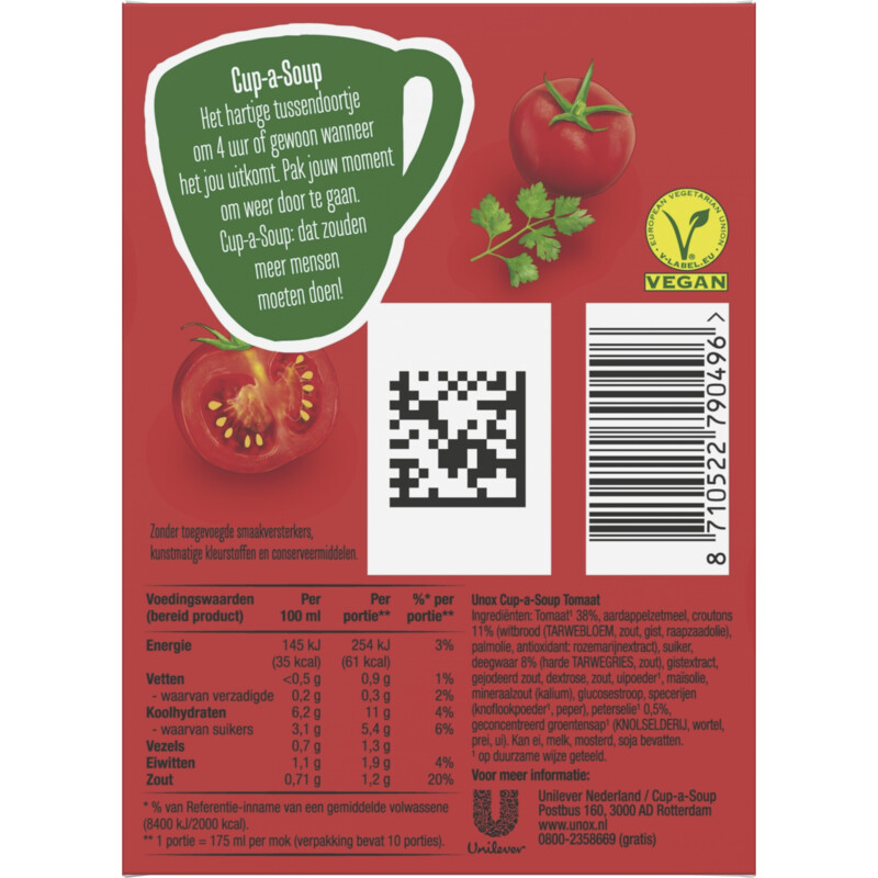 Een afbeelding van Unox Cup-a-soup tomaat