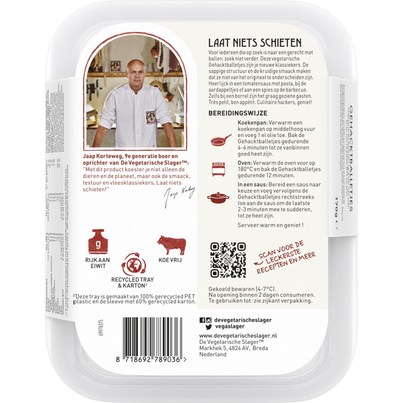 Een afbeelding van Vegetarische Slager Vegetarische gehacktballetjes