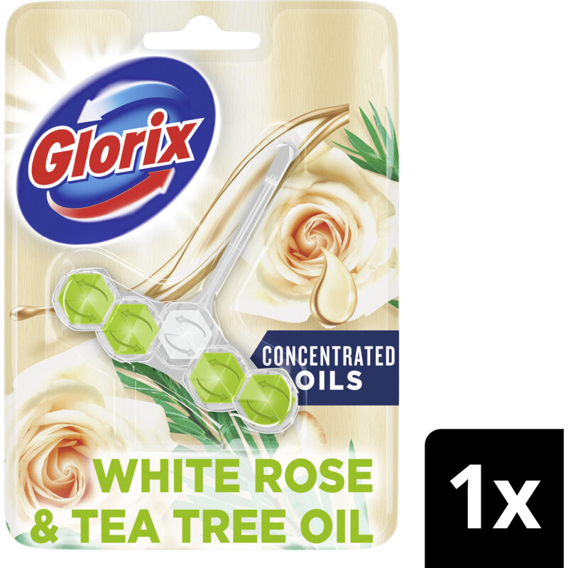 Een afbeelding van Glorix Aroma lux white rose & tea tree oil
