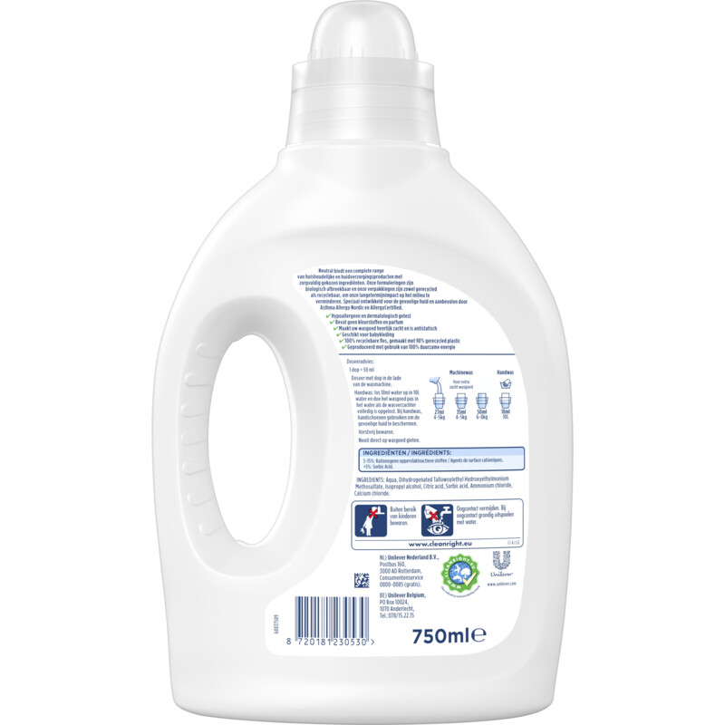 Een afbeelding van Neutral Parfumvrij wasverzachter