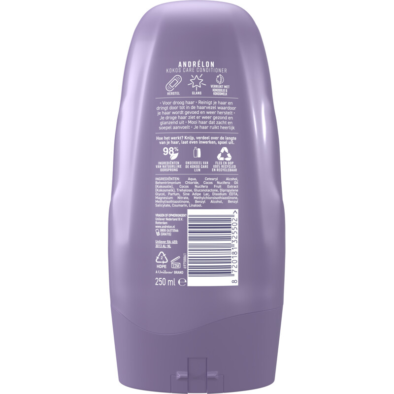 Een afbeelding van Andrélon Kokos care conditioner