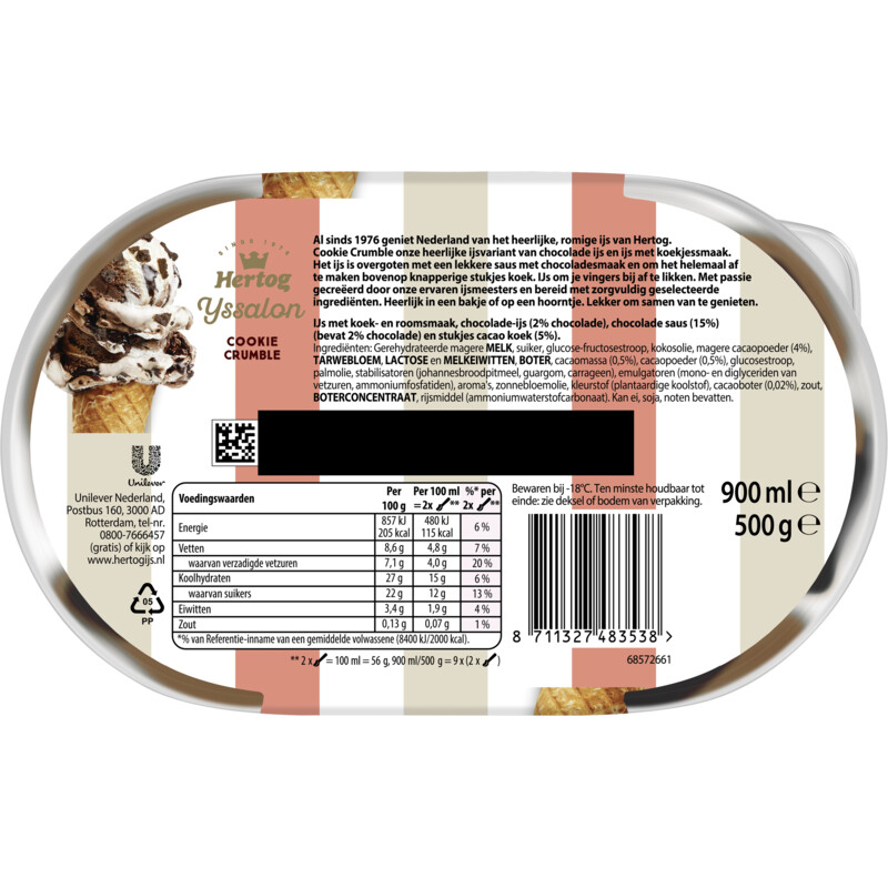 Een afbeelding van Hertog Ijssalon Cookie Crumble