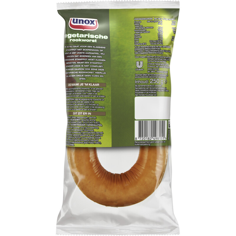 Een afbeelding van Unox Rookworst vegetarisch