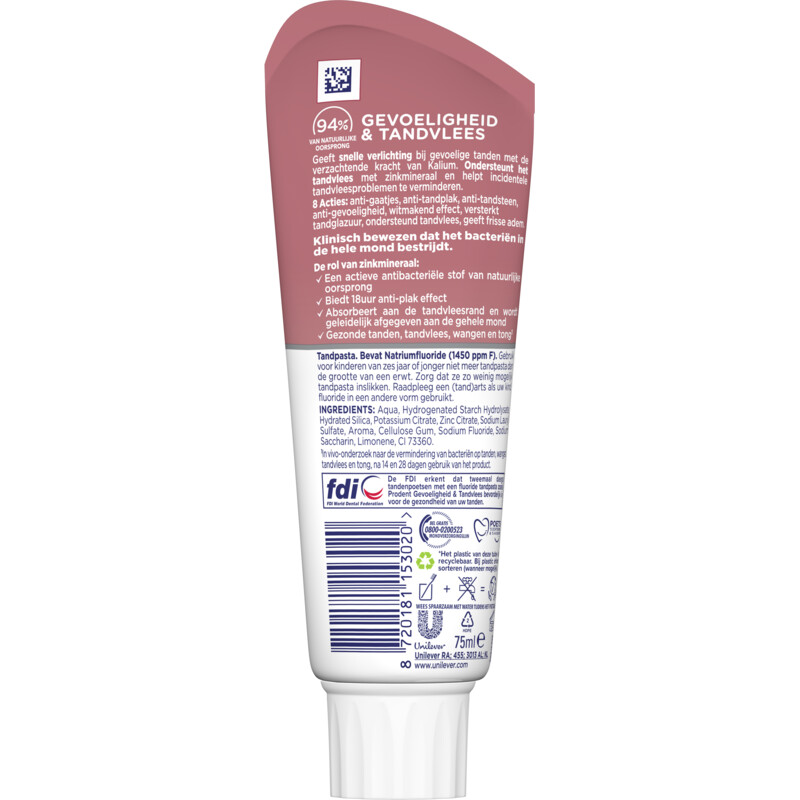 Een afbeelding van Prodent Gevoeligheid & tandvlees tandpasta