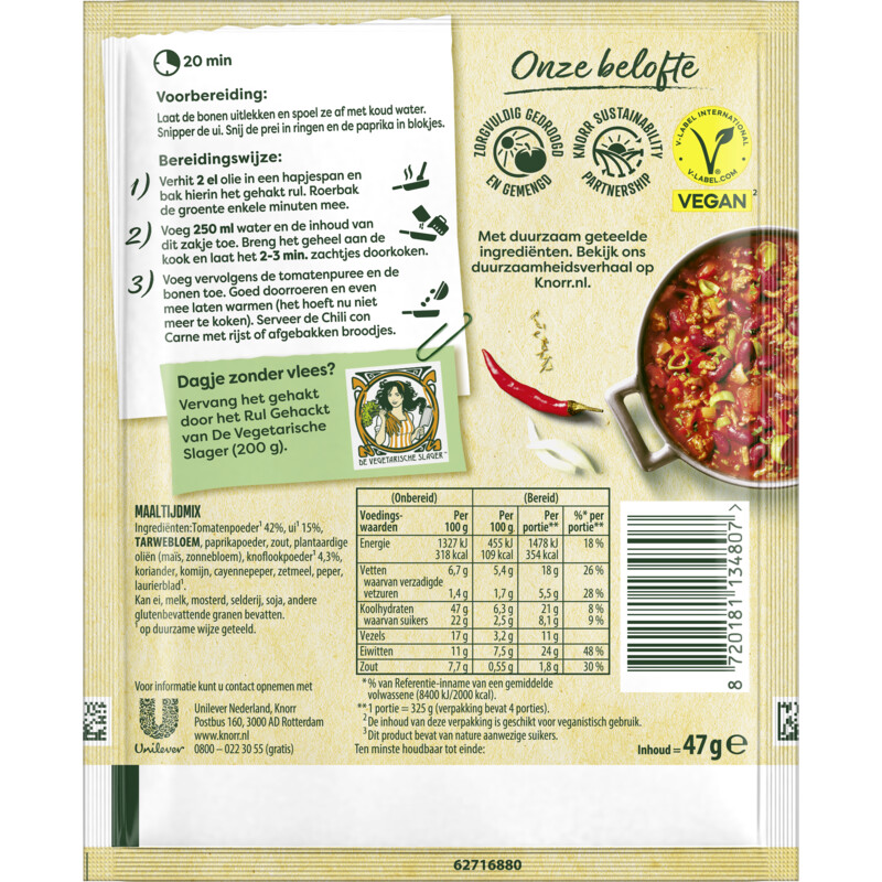 Een afbeelding van Knorr Natuurlijk lekker chili con carne