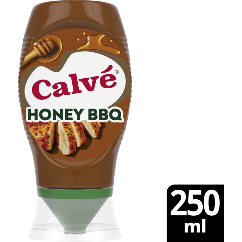Een afbeelding van Calvé Honing bbq saus knijpfles