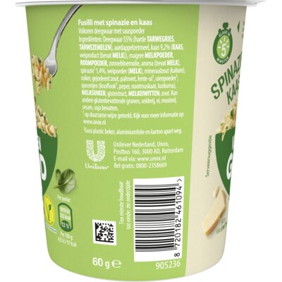 pdp-image-Unox Volkoren goodpasta spinazie kaas