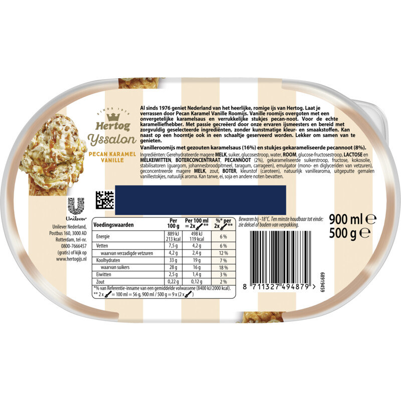 Een afbeelding van Hertog Ijssalon pecan-karamel vanille
