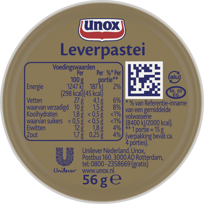 Een afbeelding van Unox Leverpastei 3-pack