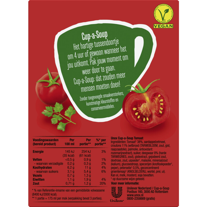 Een afbeelding van Unox Cup-a-soup tomaat