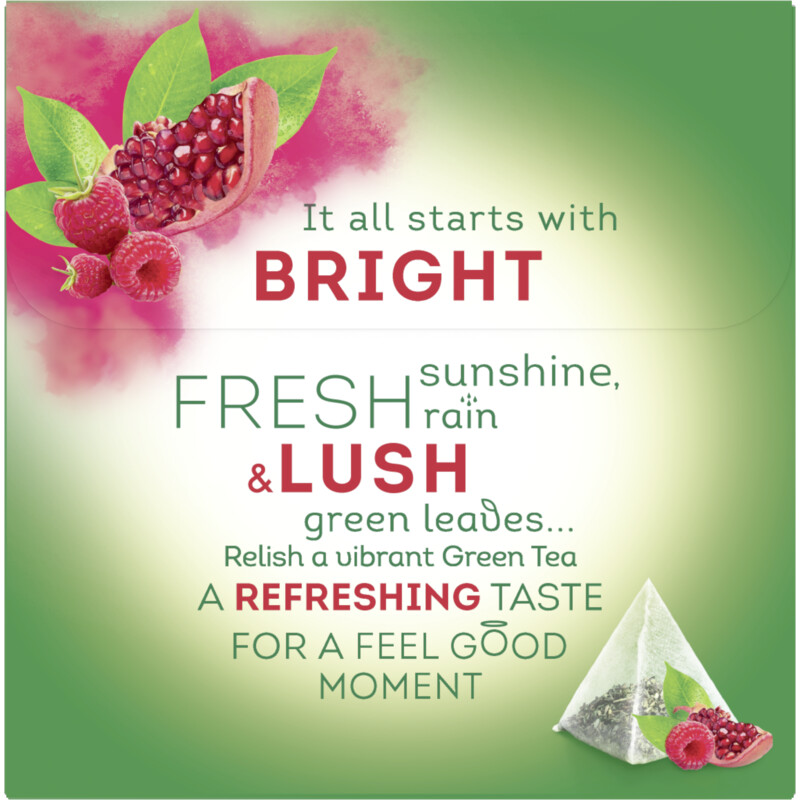 Een afbeelding van Lipton Raspberry & pomegranate green tea