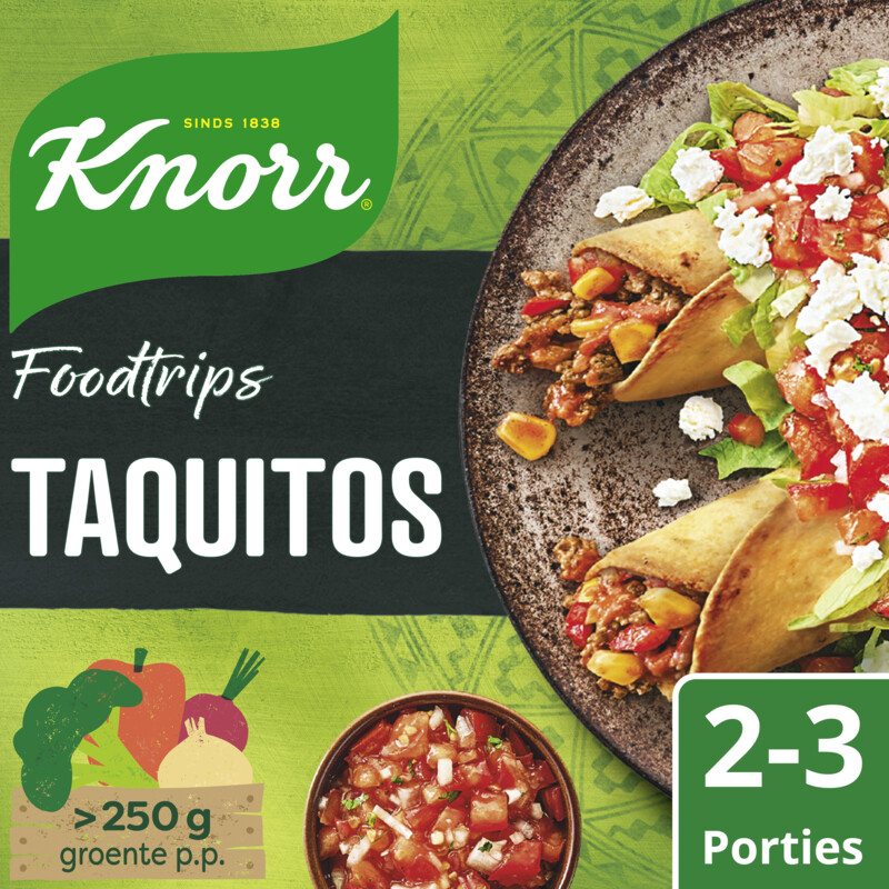 Een afbeelding van Knorr Foodtrips taquitos