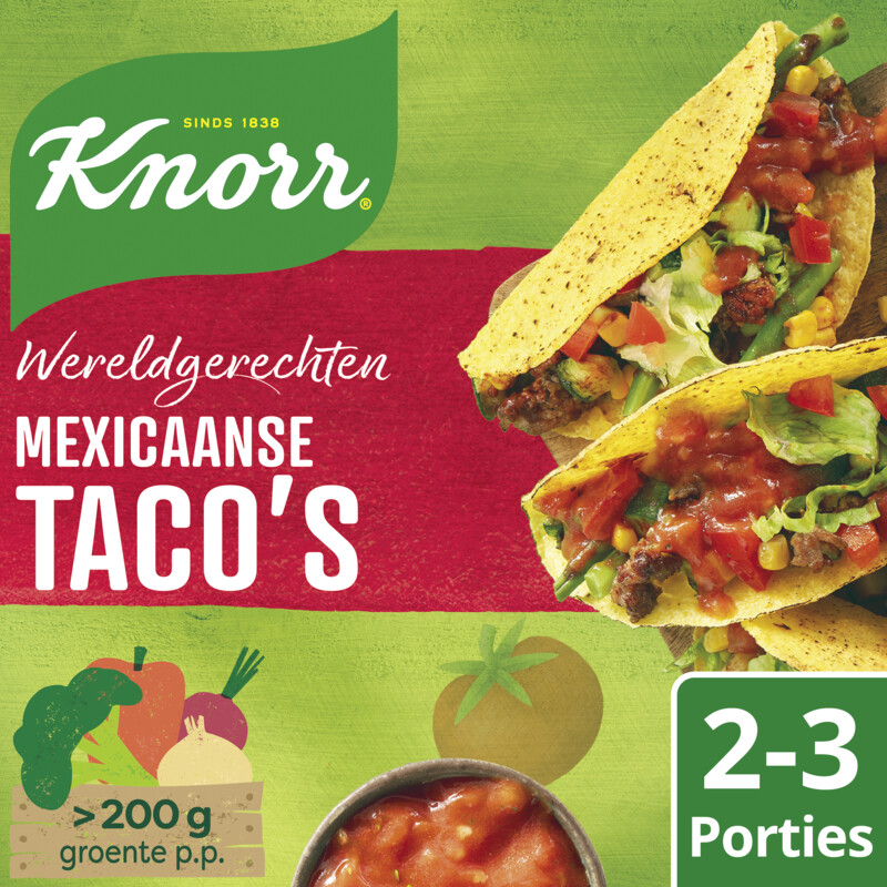 Een afbeelding van Knorr Wereldgerechten Mexicaanse taco's