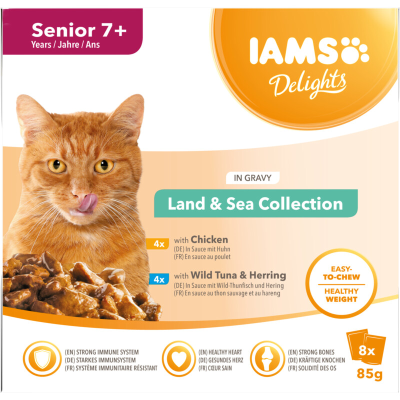 WHISKAS 7+ Senior Nassfutter 96x85g Dosen WHISKAS 7+ Senior Nassfutter - 96  Dosen (85g) Mit Fleisch & Geflgel In Sauce Katzenfutter Fr ltere Katzen  Mit Rind Huhn Lamm
