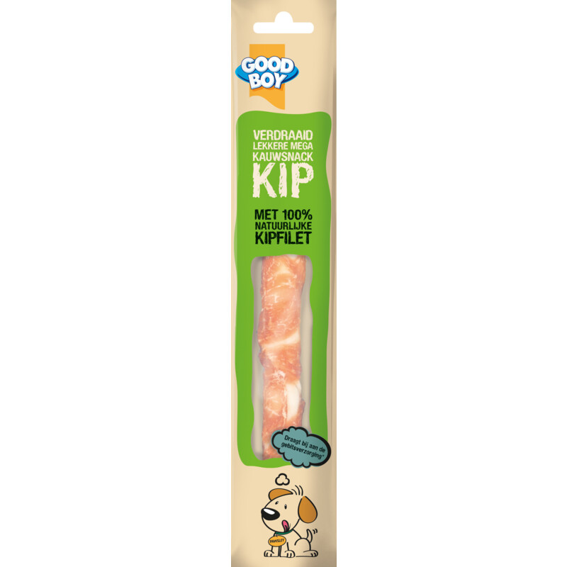 Een afbeelding van Good boy Verdraaid lekkere mega kauwsnack kip