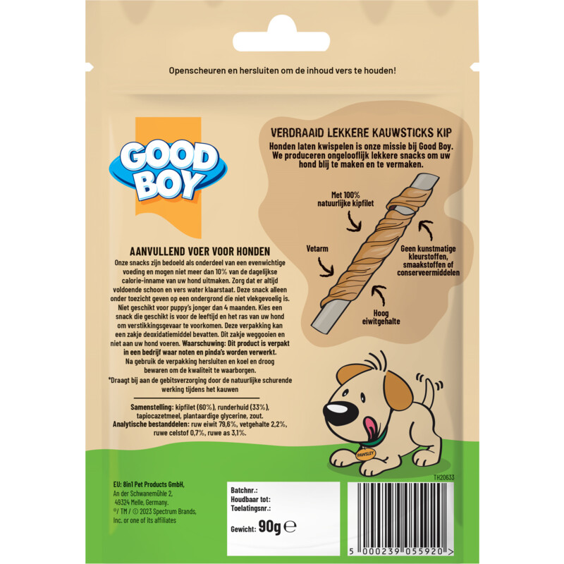 Een afbeelding van Good boy Verdraaid lekkere kauwsticks kip