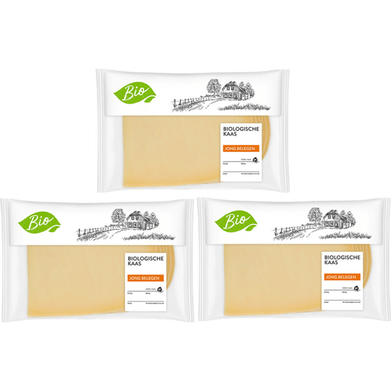 Een afbeelding van AH Biologisch Jong belegen 50+ plakken 3-pack