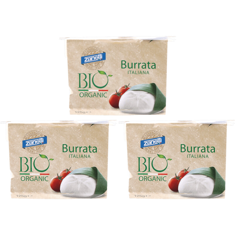 Een afbeelding van Zanetti Burrata bio 3-pack