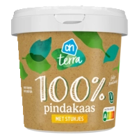 AH Terra Plantaardig 100% pindakaas met stukjes