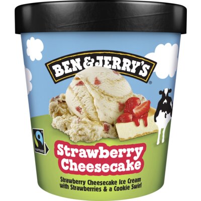 Ben and deals jerry's strawberry cheesecake