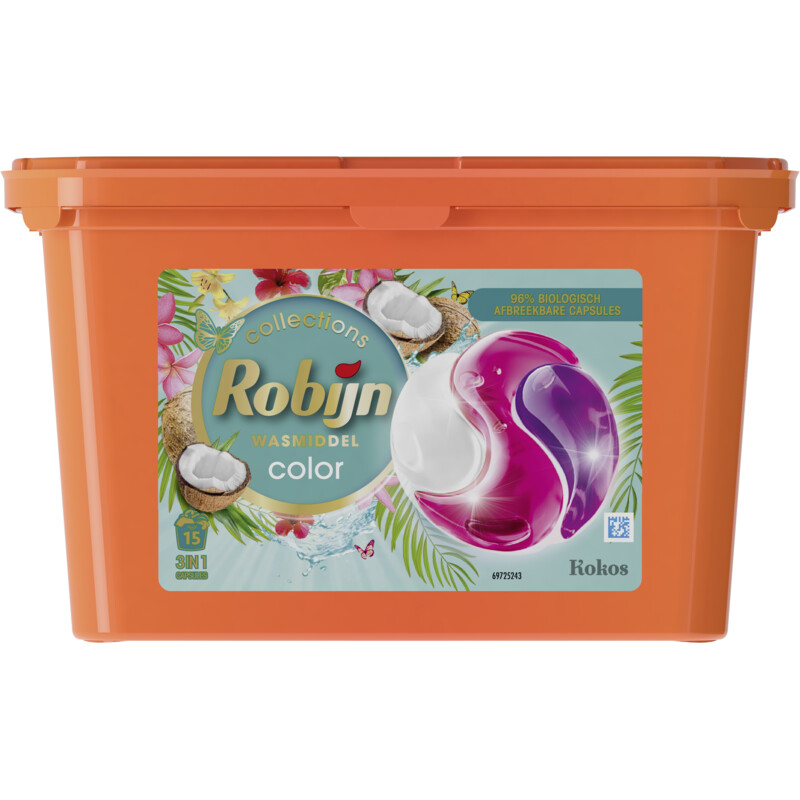 Een afbeelding van Robijn Wasmiddel color collection kokos