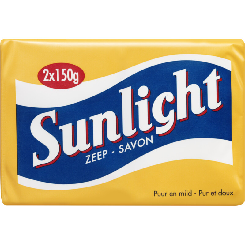 Een afbeelding van Sunlight Huishoudzeep 2x150G 24x